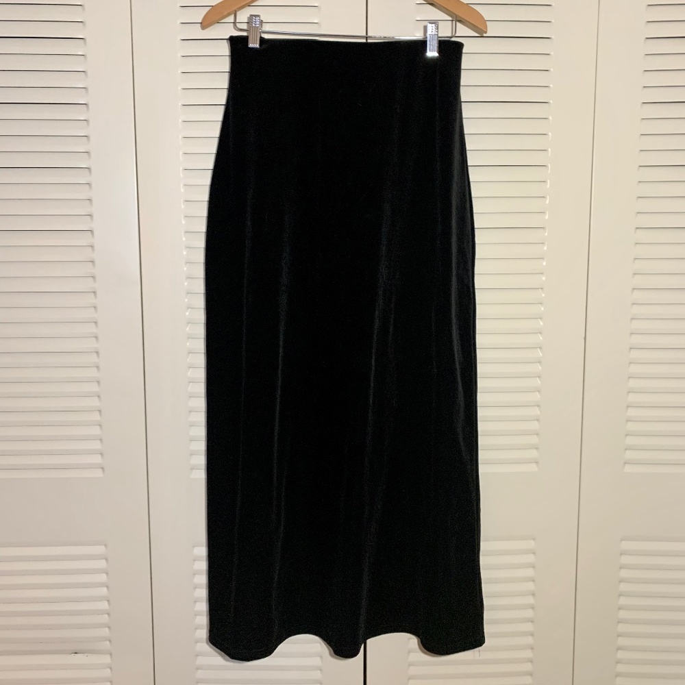 Amanda Smith Black Velvet Maxi Skirt